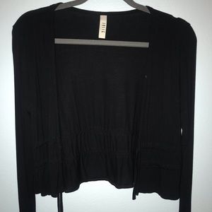Black Crop Cardigan